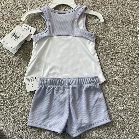 Nike Dri-Fit infant girls lavender & white 2pc mesh shorts & tank top set NWT - Picture 6 of 6